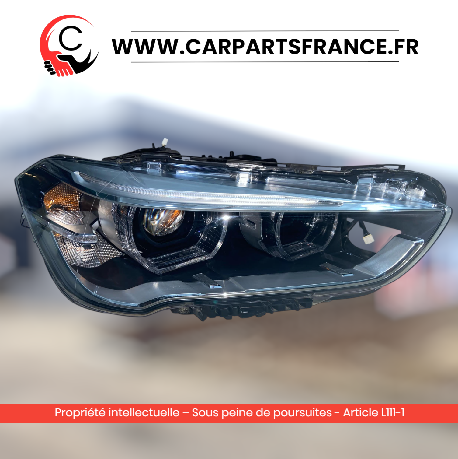 Phares avant LED d’origine BMW X1 reconditionnés gauche et droit, sans ballast ni ampoules — photo principale