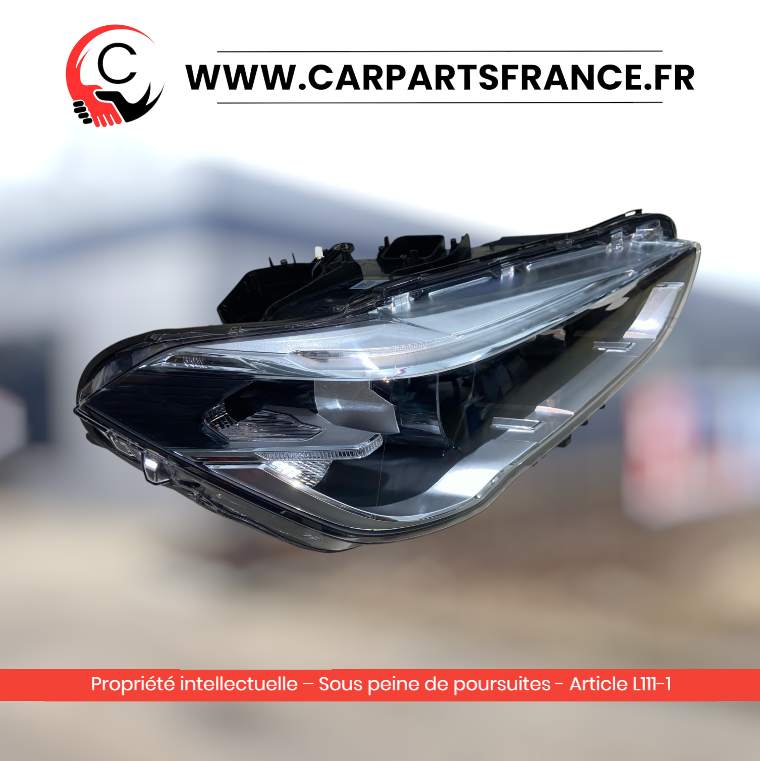 Phares avant LED d’origine BMW X1 reconditionnés gauche et droit, sans ballast ni ampoules — vue 2