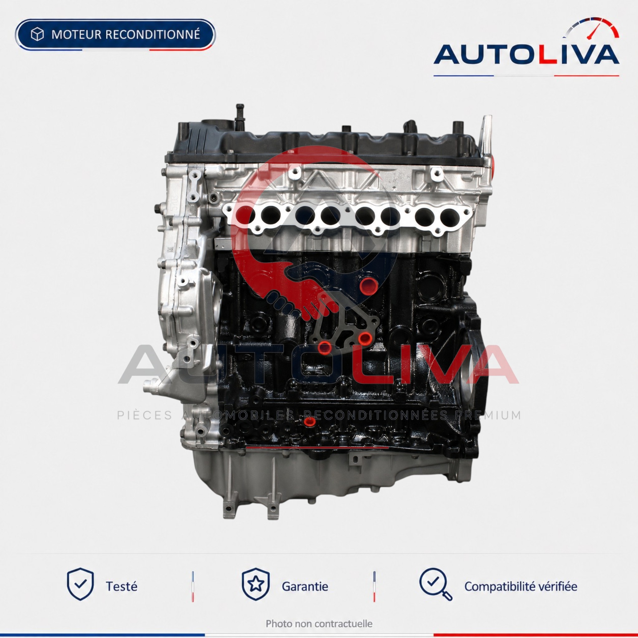 Moteur Diesel D4FD 1.7 CRDi reconditionné – Hyundai i40, ix35, Tucson — vue 1