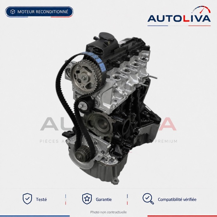 Moteur Diesel K9K 732 1.5 dCi 106 ch reconditionné – Renault, Nissan — vue 3
