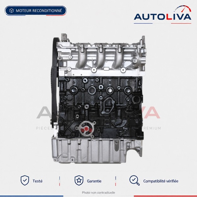 Moteur Diesel QXBA 2.0 TDCi 140 ch reconditionné – Ford, Peugeot, Citroën — vue 2
