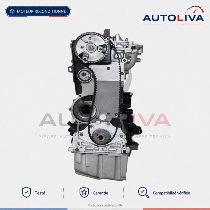 Moteur Diesel QXBA 2.0 TDCi 140 ch reconditionné – Ford, Peugeot, Citroën — vue 3