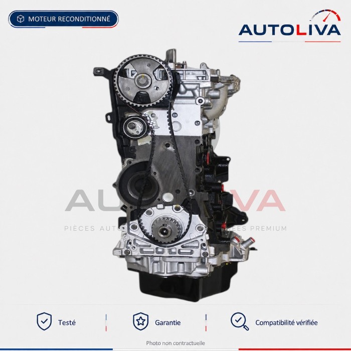Moteur Diesel RHH 2.0 HDi 163 ch reconditionné – Peugeot Citroën Ford Fiat — vue 3