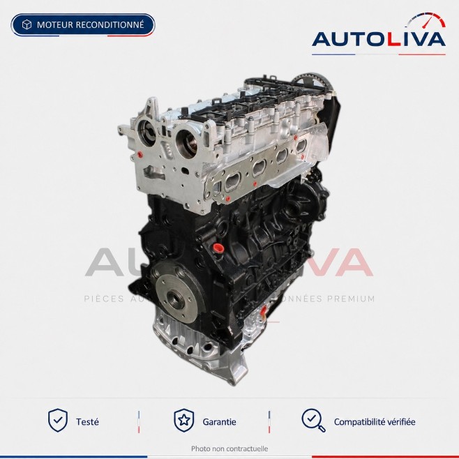 Moteur Diesel AHN 2.0 BlueHDi 130 ch reconditionné – Citroën, Peugeot — vue 2
