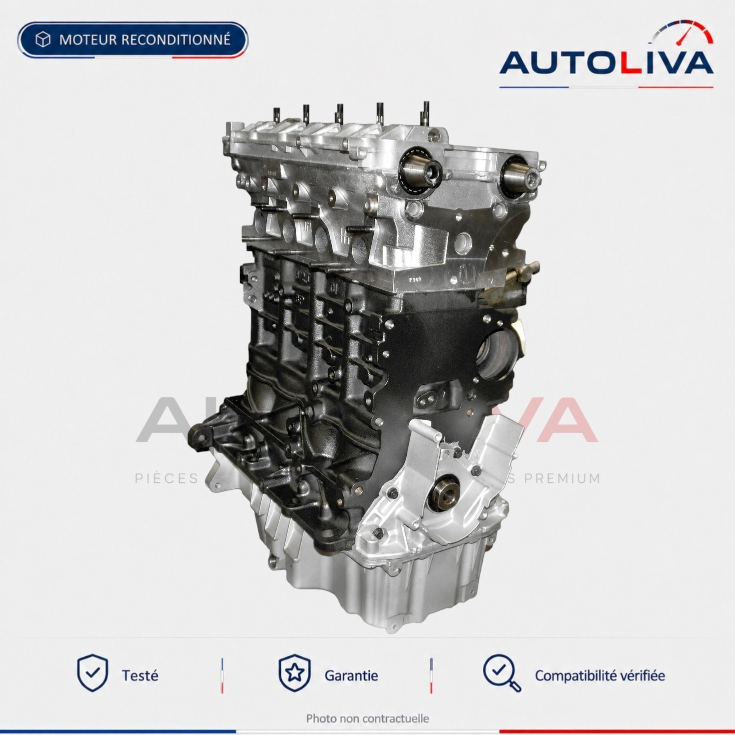Moteur Diesel BKD 2.0 TDI 140 ch reconditionné – VW, Audi, Seat, Skoda — vue 1