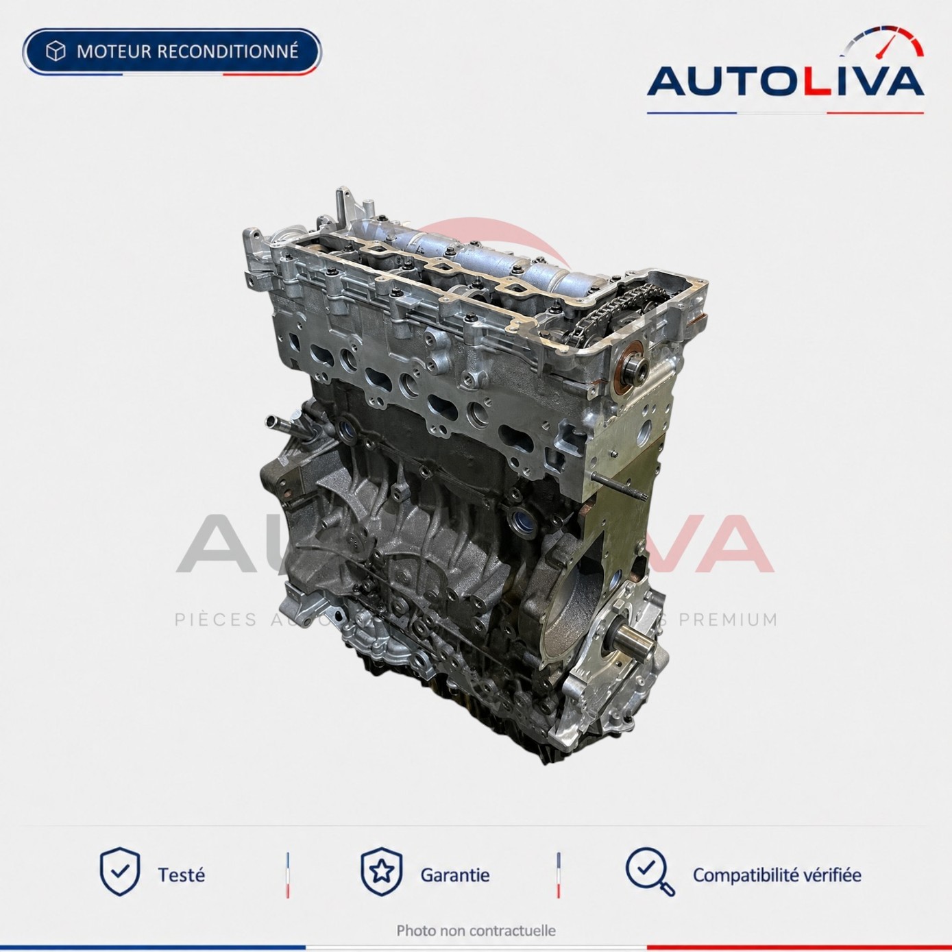 Moteur Diesel AHP 2.0 BlueHDi DW10FUC 163 ch reconditionné – Peugeot Boxer / Citroën Jumper — vue 1