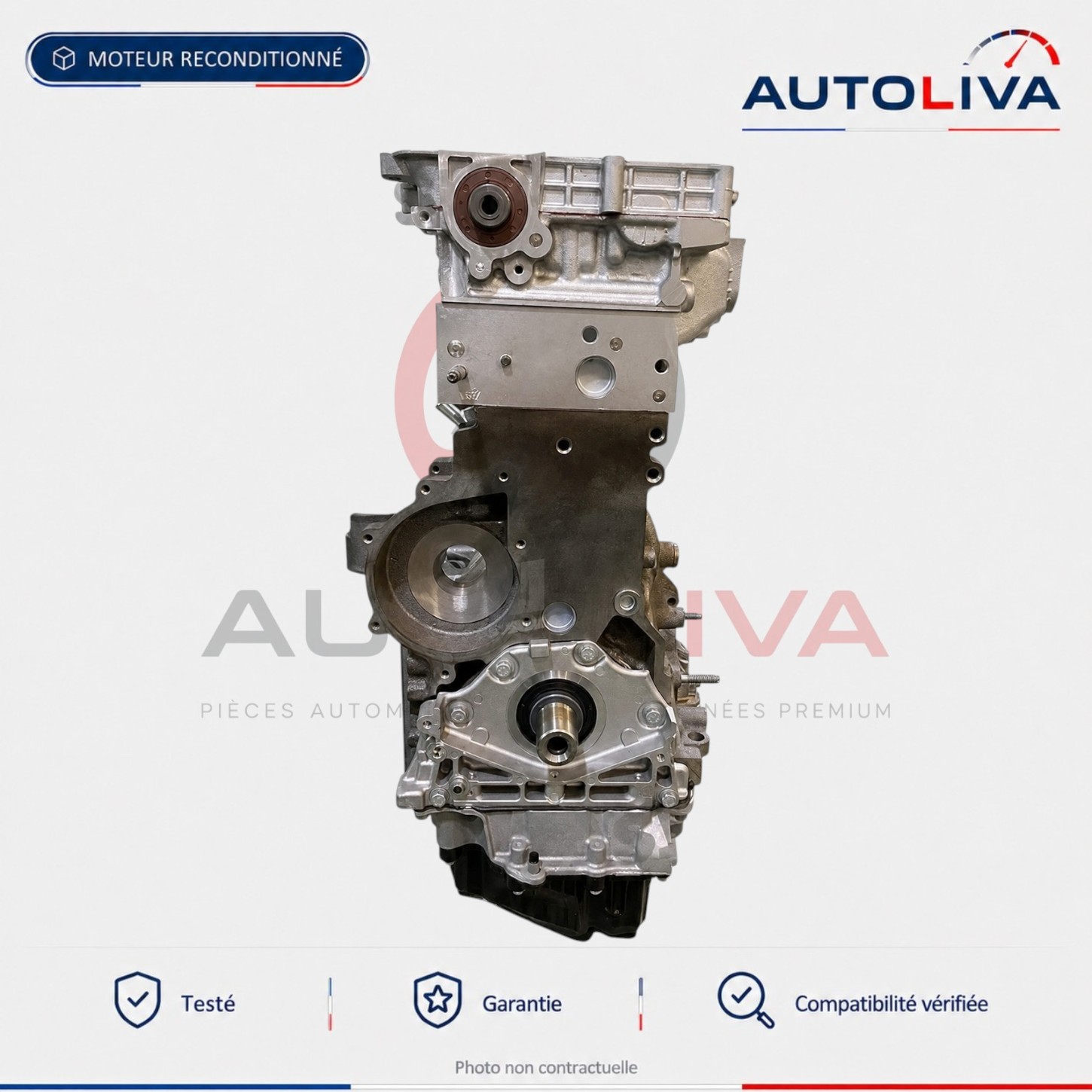 Moteur Diesel AHX 2.0 BlueHDi DW10FD 150 ch reconditionné – Peugeot / Citroën / DS — vue 1
