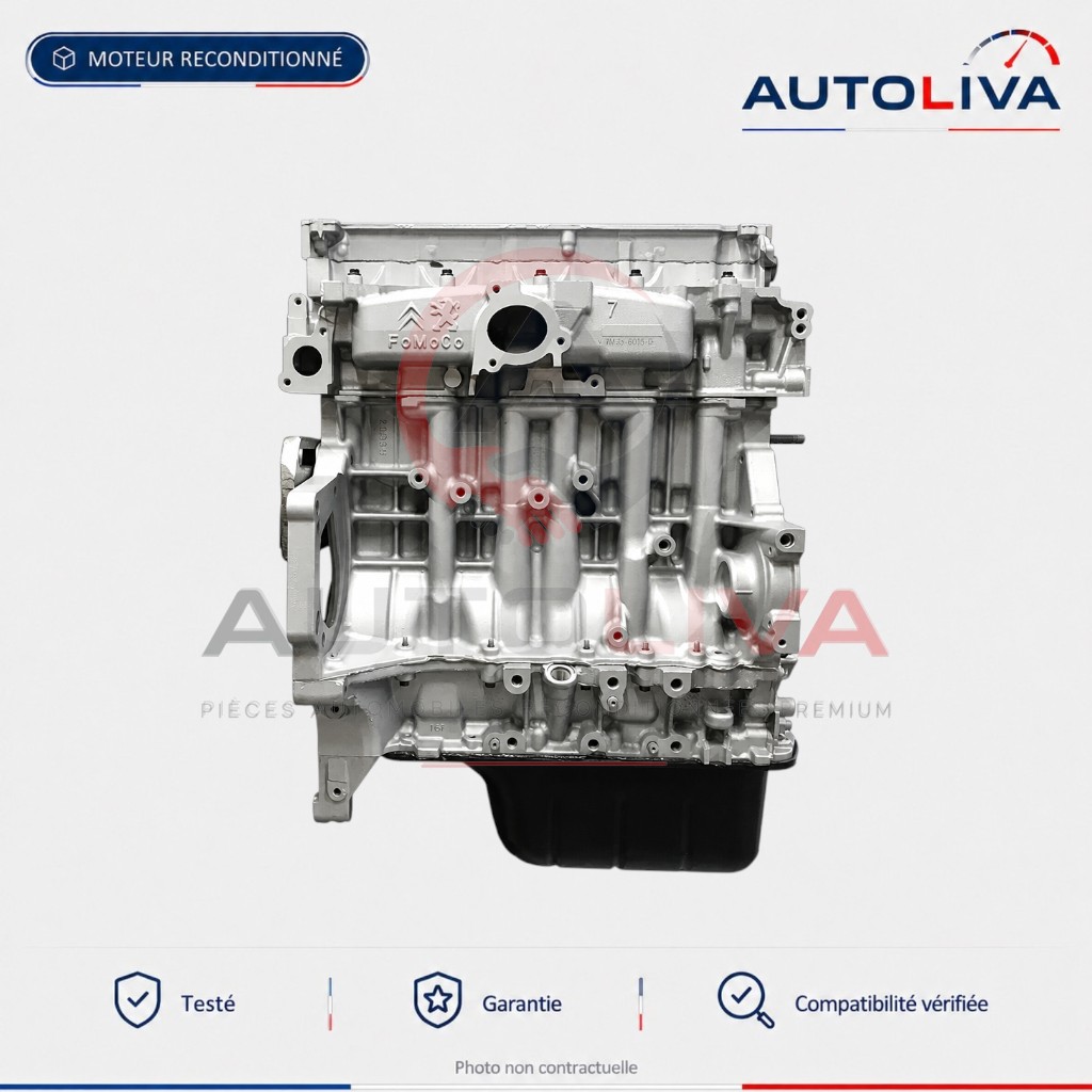 Moteur Diesel T1DA 1.6 TDCi 115 ch reconditionné – Ford — vue 2