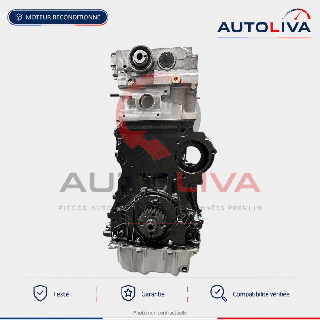 Moteur Diesel DBKA 1.6 TDI 110 ch reconditionné – Audi, Seat, Skoda, VW — vue 2