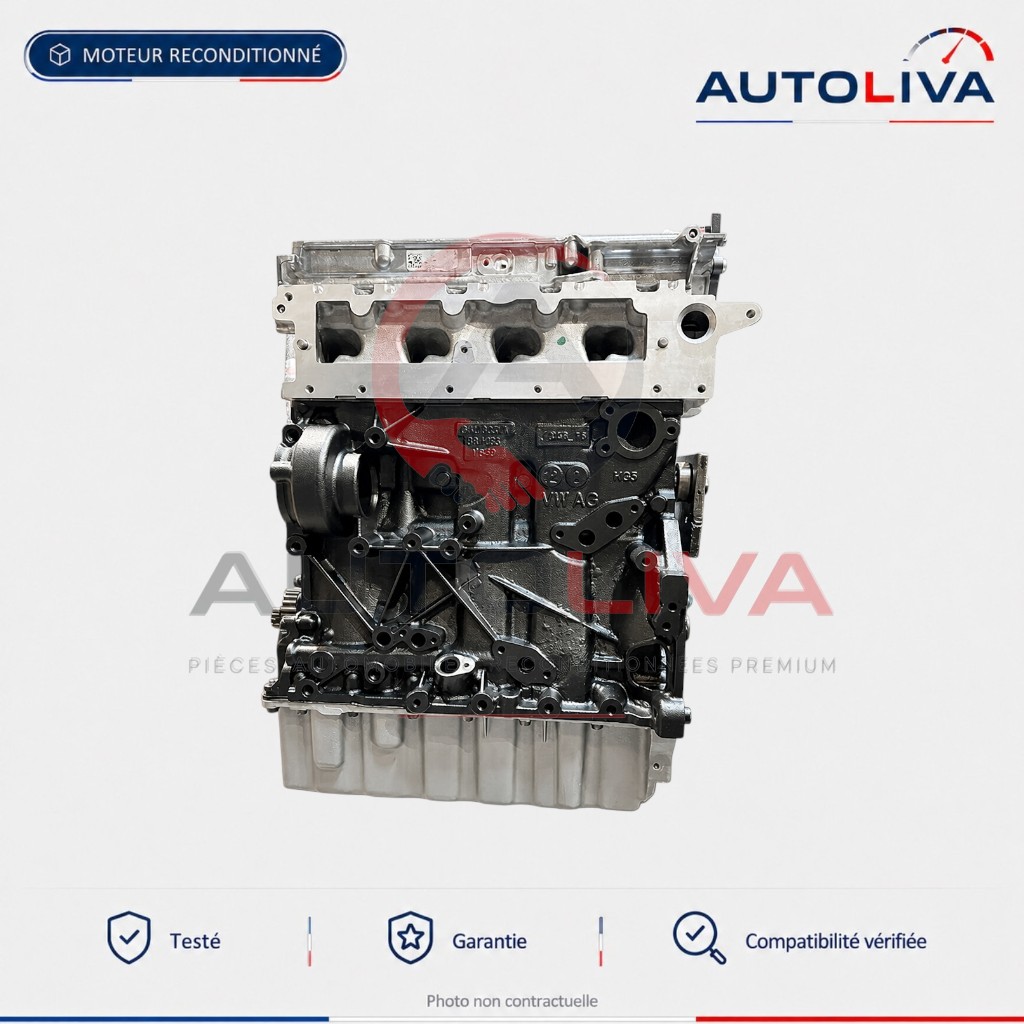 Moteur Diesel DBKA 1.6 TDI 110 ch reconditionné – Audi, Seat, Skoda, VW — vue 3