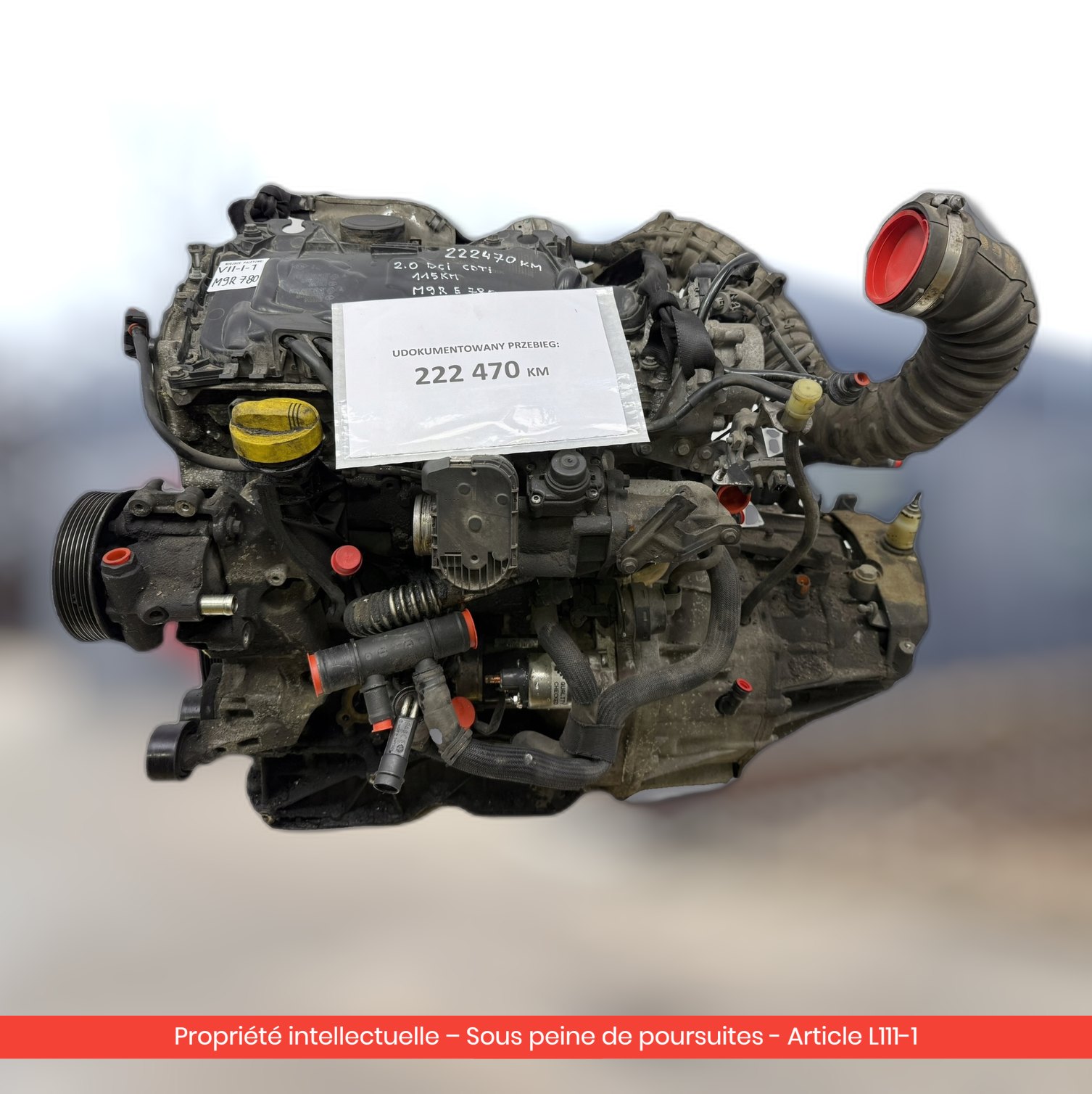 Moteur Renault Trafic / Opel Vivaro / Nissan Primastar M9R780 M9RE780 — occasion — vue 1
