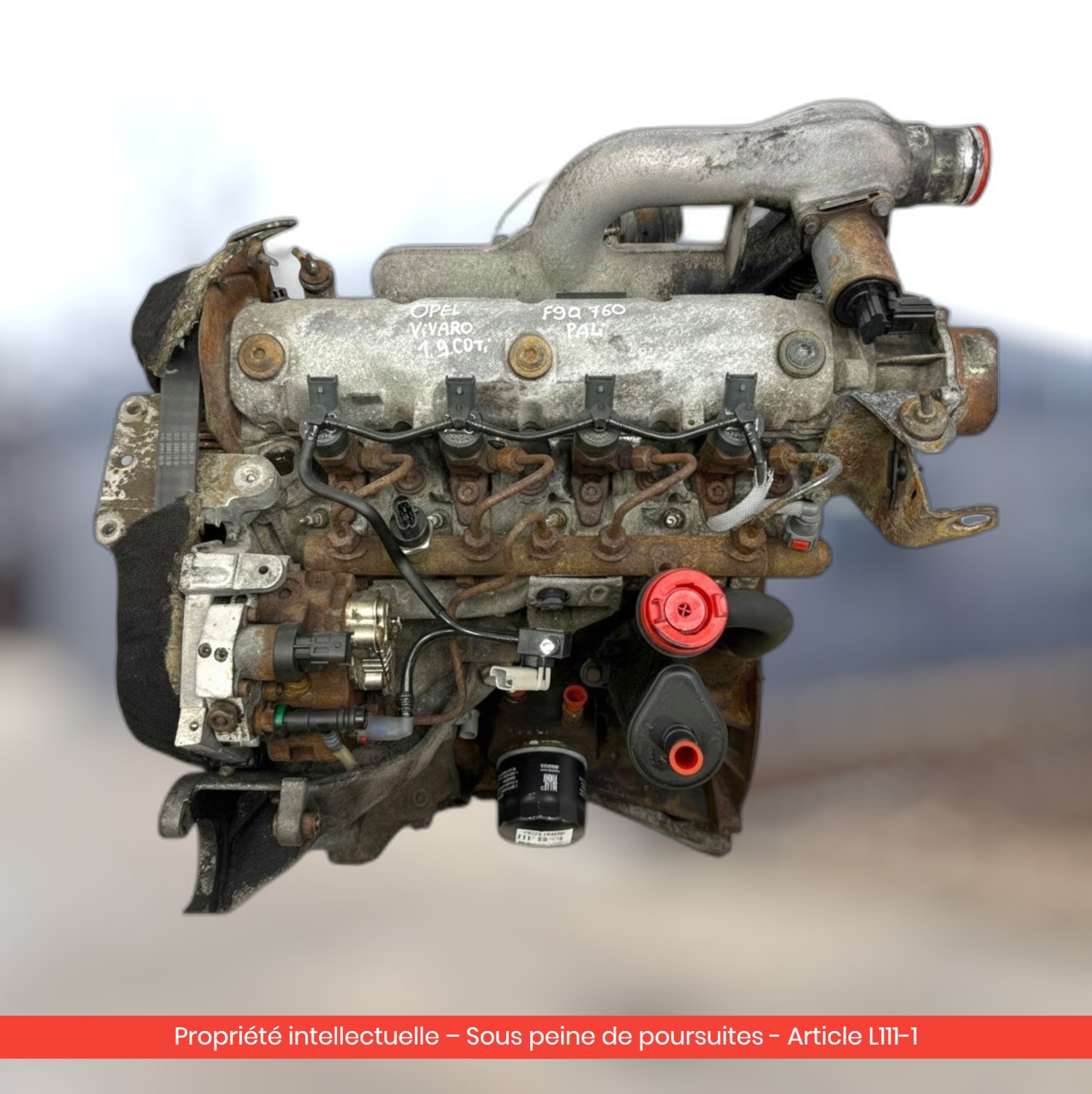 Moteur Renault Trafic / Nissan Primastar / Opel Vivaro F9Q760 F9QU760 — occasion — vue 3