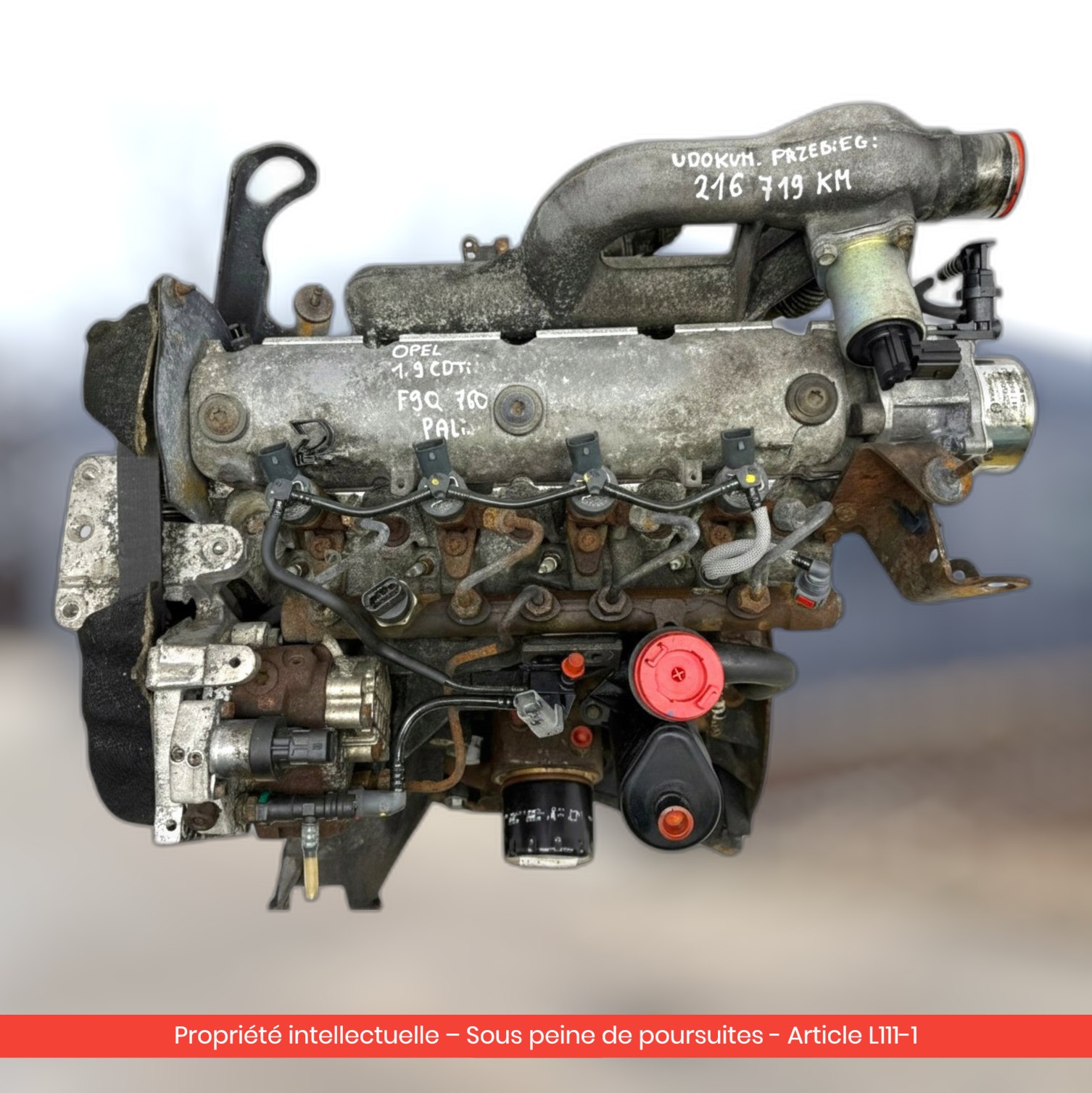 Moteur Renault Trafic / Nissan Primastar / Opel Vivaro F9Q760 F9QU760 — occasion — vue 4