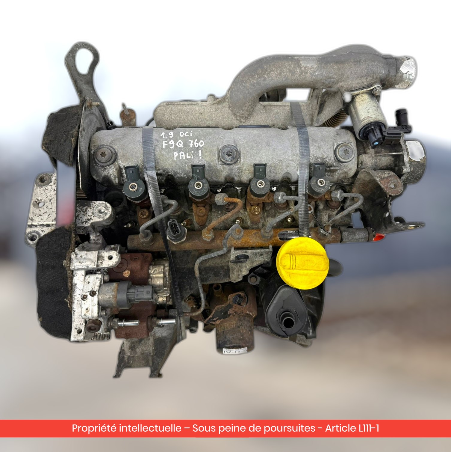 Moteur Renault Trafic / Nissan Primastar / Opel Vivaro F9Q760 F9QU760 — occasion — vue 4