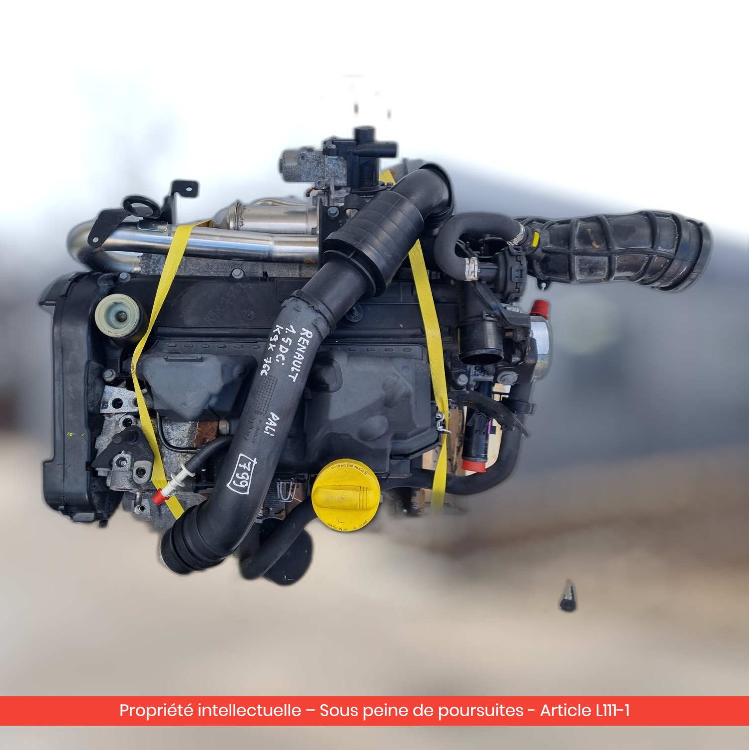 Moteur Renault Clio III K9K766 K9KT766 — occasion — vue 3