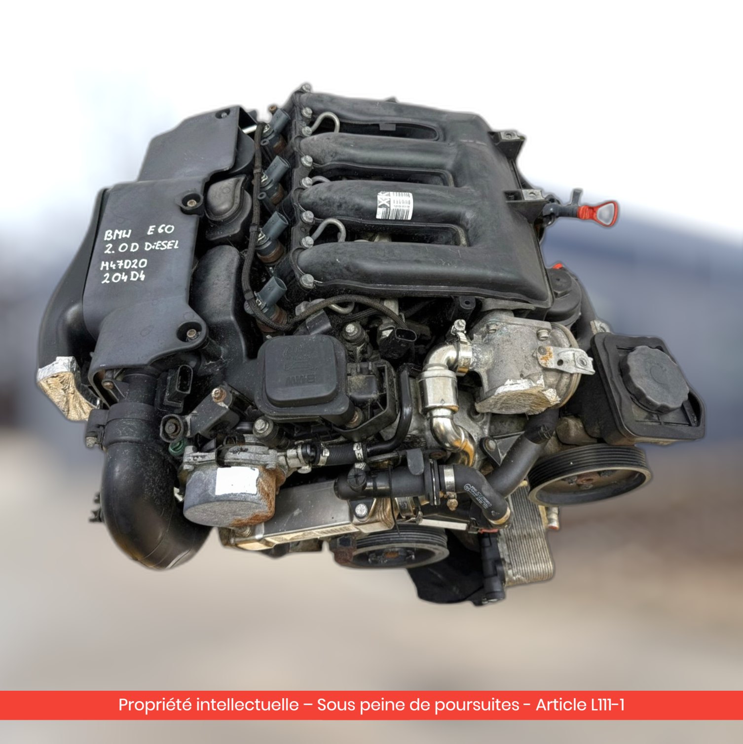 Moteur BMW E60 E61 D M47D20 204D4 — occasion — vue 3