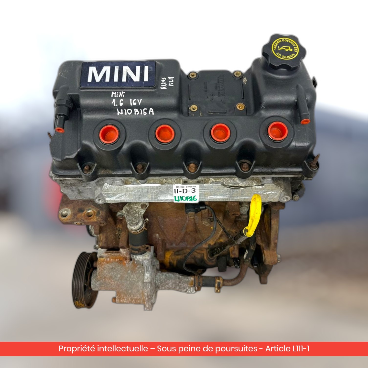 Moteur Mini ONE R50 R52 R53 W10B16A W10B16D — occasion — vue 3