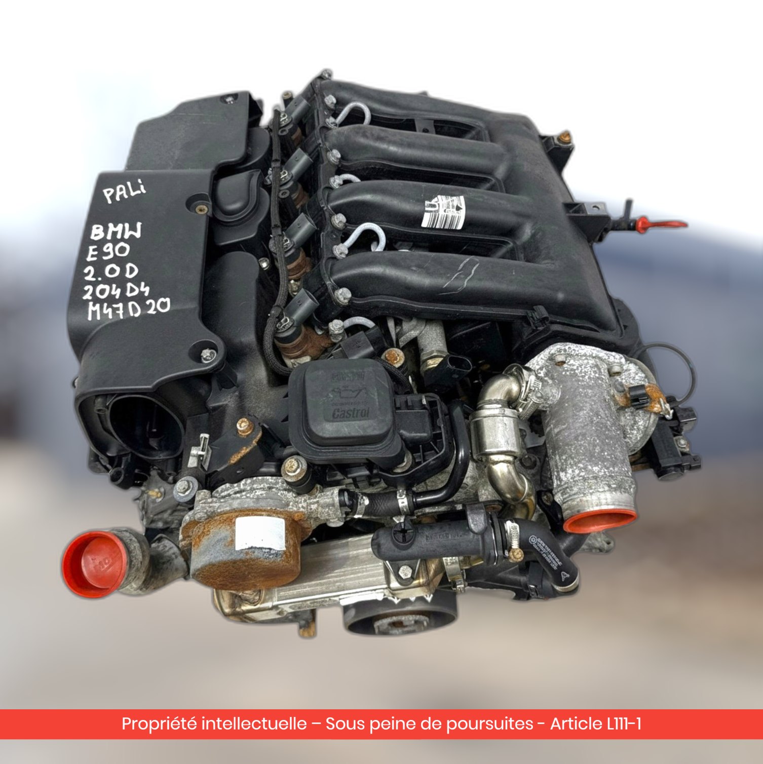 Moteur BMW E90 E91 D M47D20 — occasion — vue 3