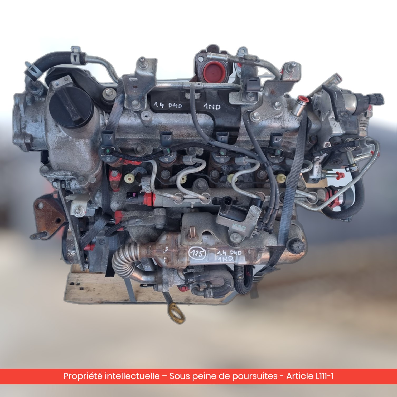 Moteur Toyota Corolla E12 D4D 1ND 1ND — occasion — vue 3
