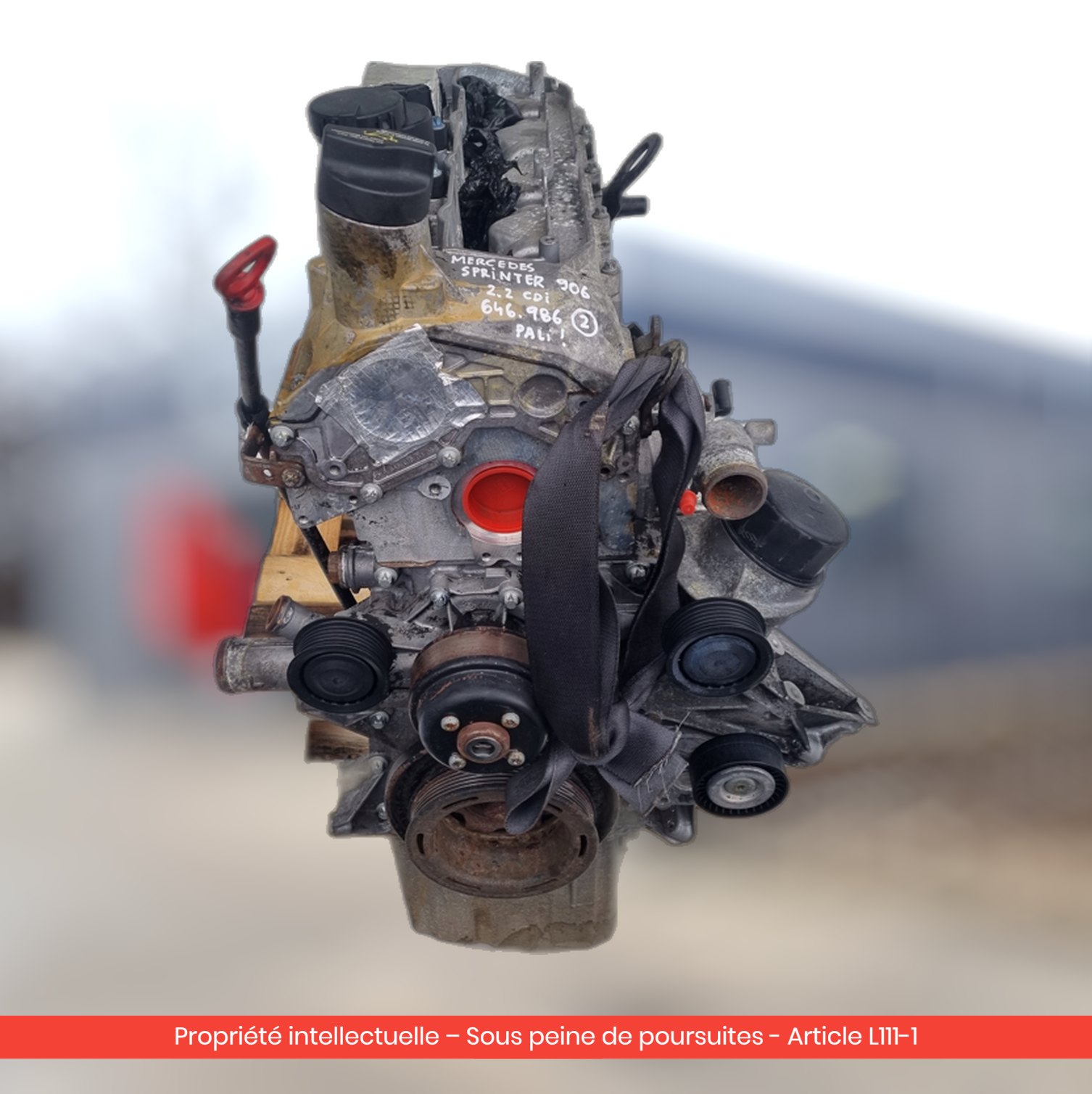 Moteur Mercedes Sprinter 906 W906 CDI 646986 — occasion — vue 2