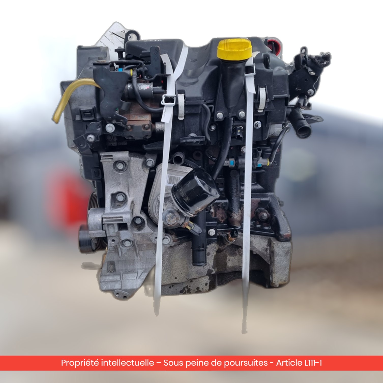 Moteur nu Renault Scenic III K9K837 — occasion — vue 3