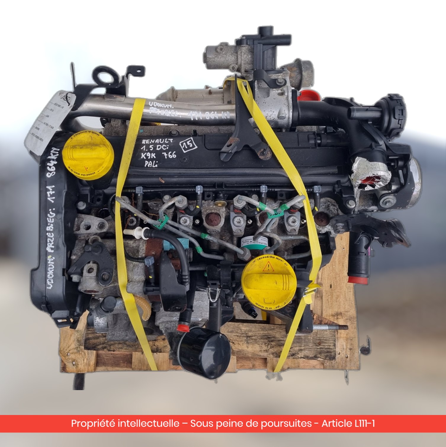 Moteur Renault Clio III K9K766 K9KT766 — occasion — vue 3