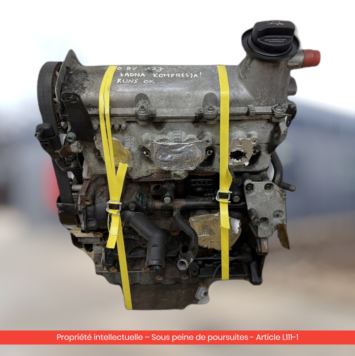 Moteur nu Volkswagen Golf IV / Škoda Octavia I AZJ — occasion — vue 4