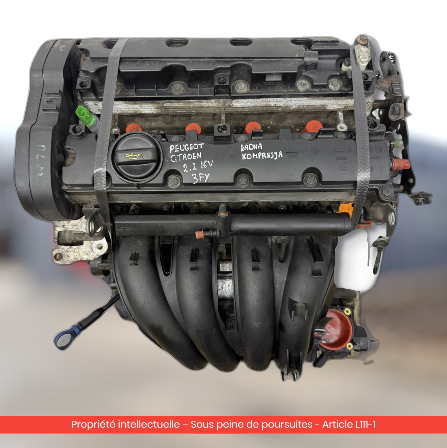 Moteur Peugeot 407 607 3FY — occasion — vue 3