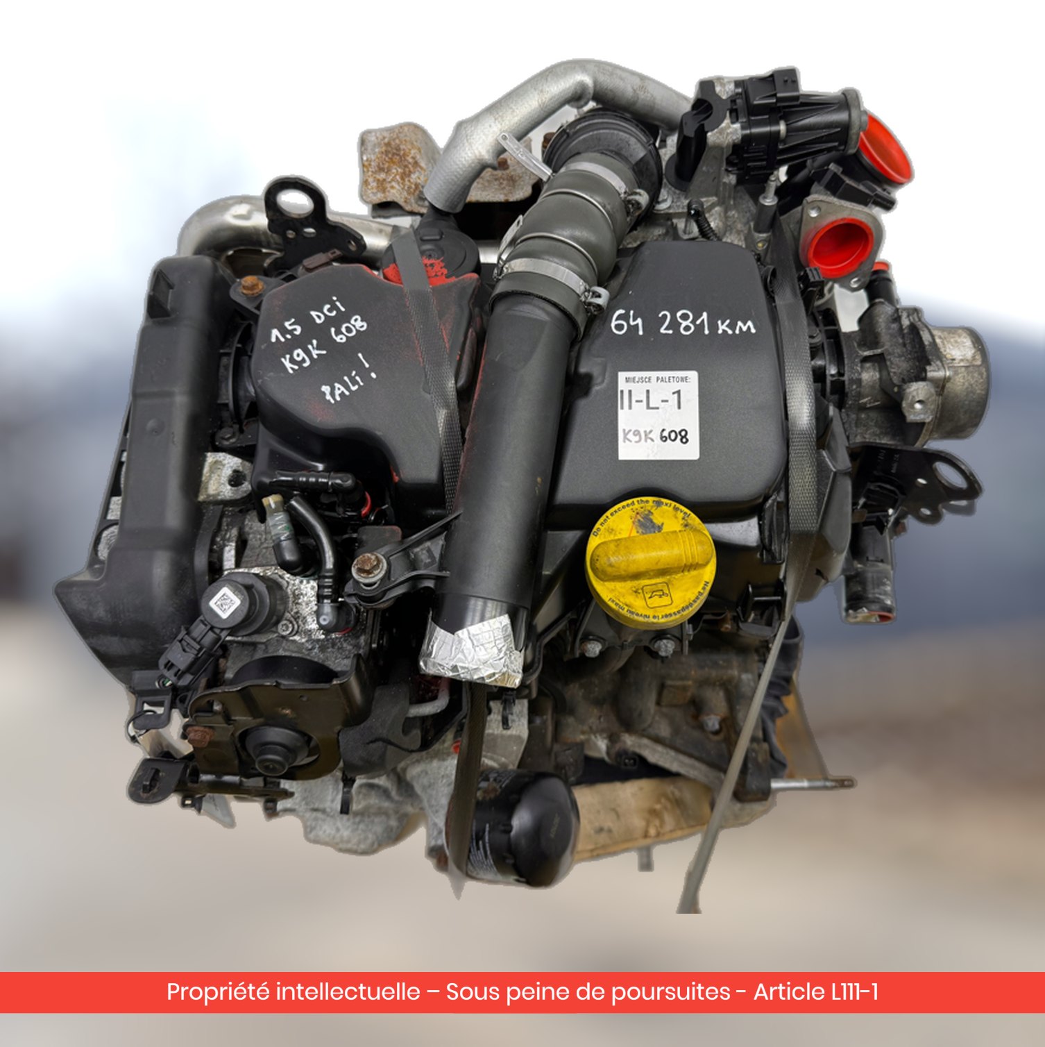Moteur Renault Kangoo II K9K608 K9KB608 — occasion — vue 4