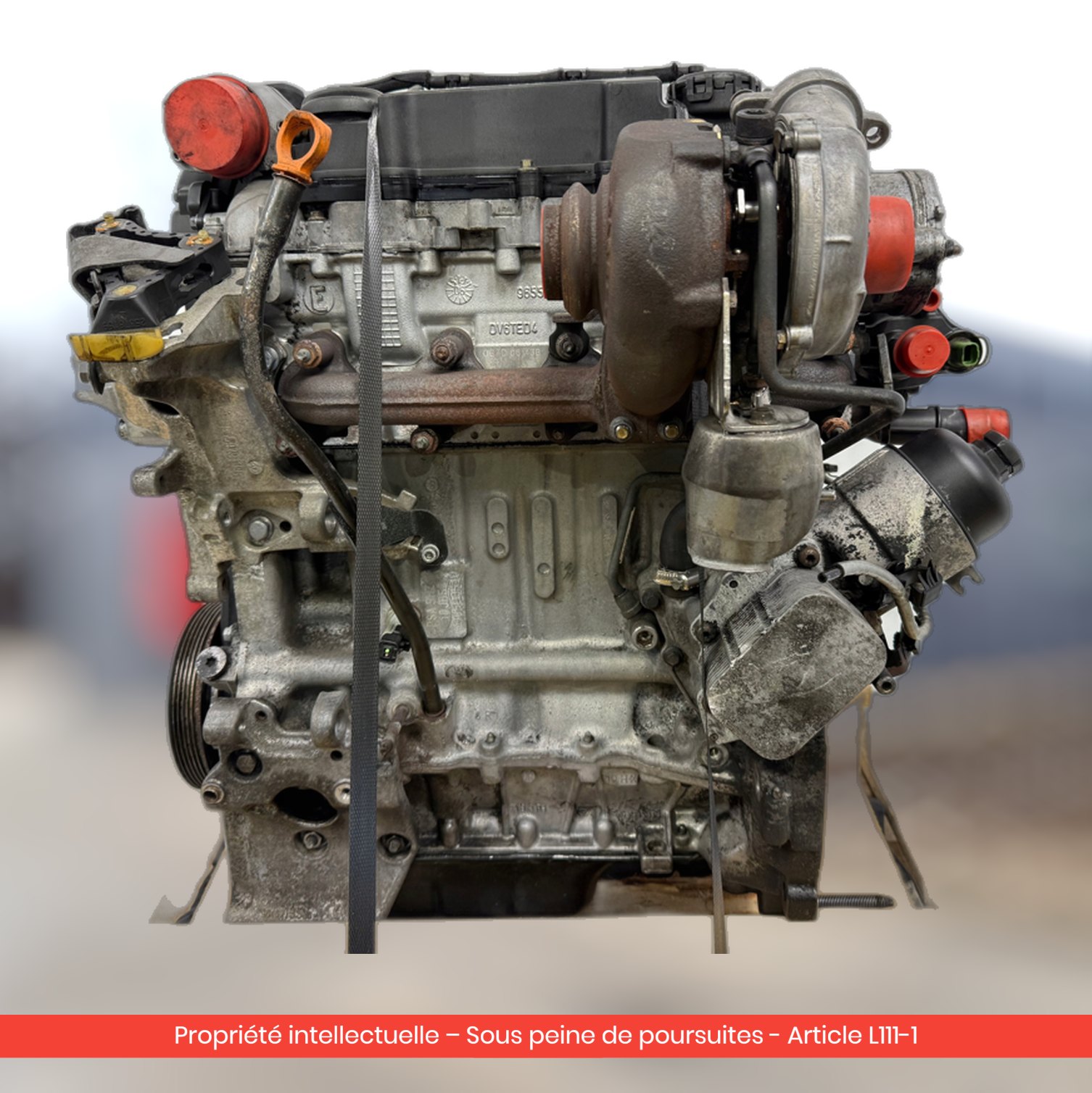 Moteur Citroën C2 C3 C5 III C4 I C4 / Peugeot 206 207 307 1007 308 3008 407 5008 9HZ — occasion — vue 3