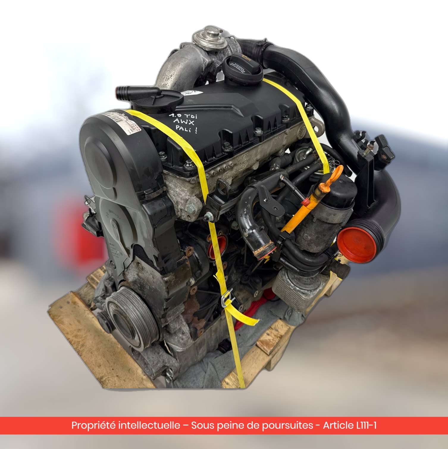 Moteur Audi A4 B6 / Audi A6 C5 / Škoda Superb I AWX — occasion — vue 4