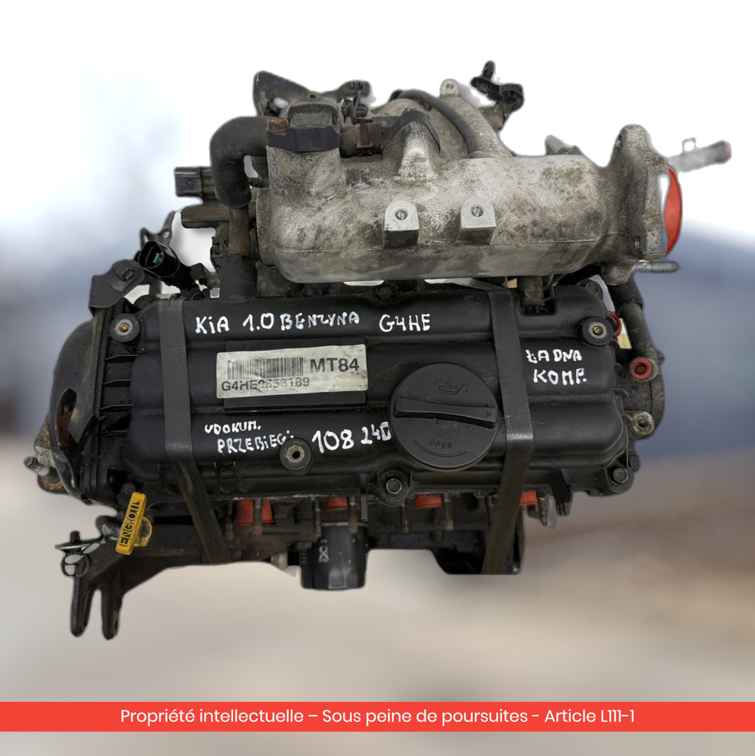Moteur Kia Picanto G4HE — occasion — vue 3
