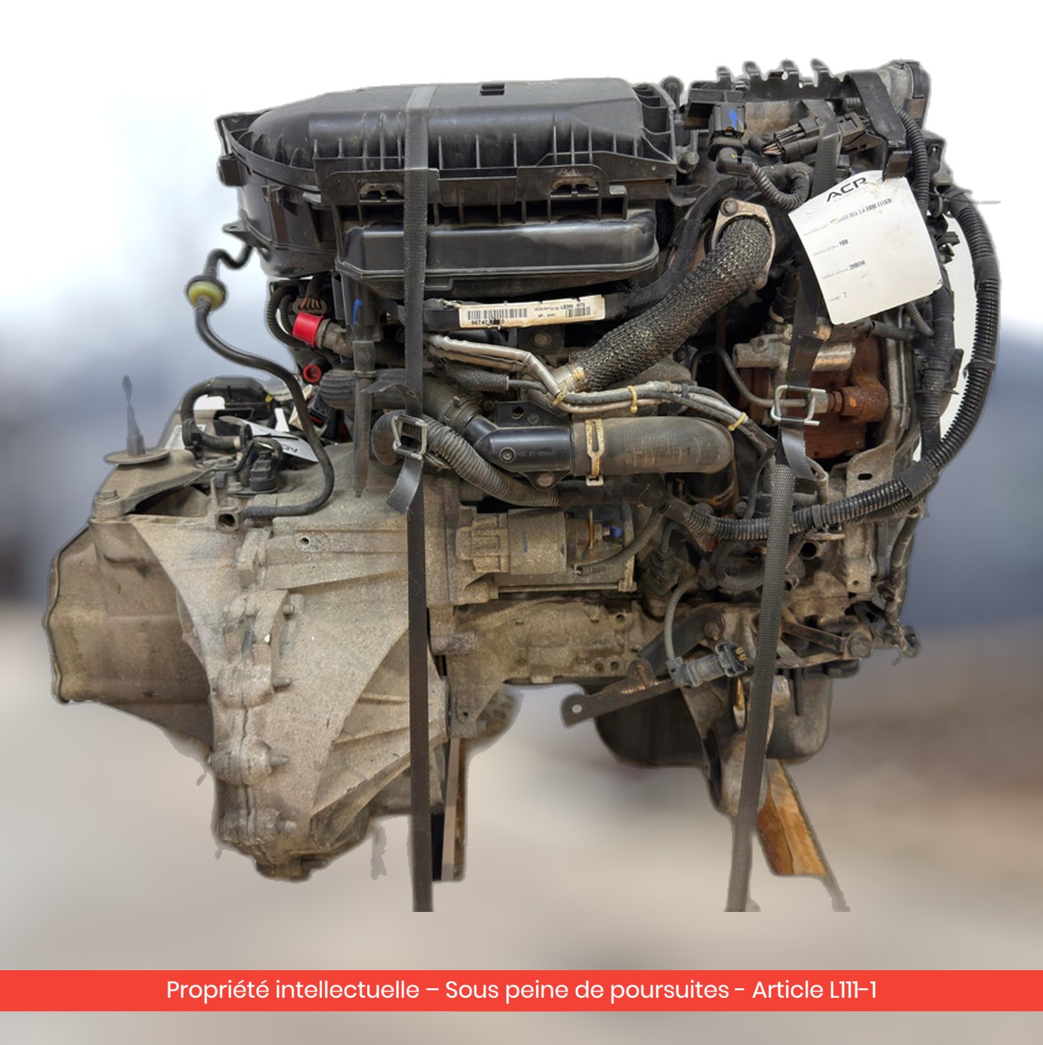 Moteur Peugeot 207 208 308 508 3008 5008 / Citroën C4 II C5 III DS3 DS4 DS5 9HR 9H05 — occasion — vue 3