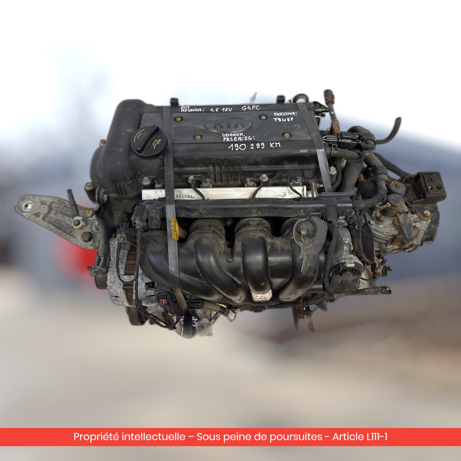 Moteur Kia Cee'd RIO III / Hyundai Accent IV G4FC — occasion — vue 4