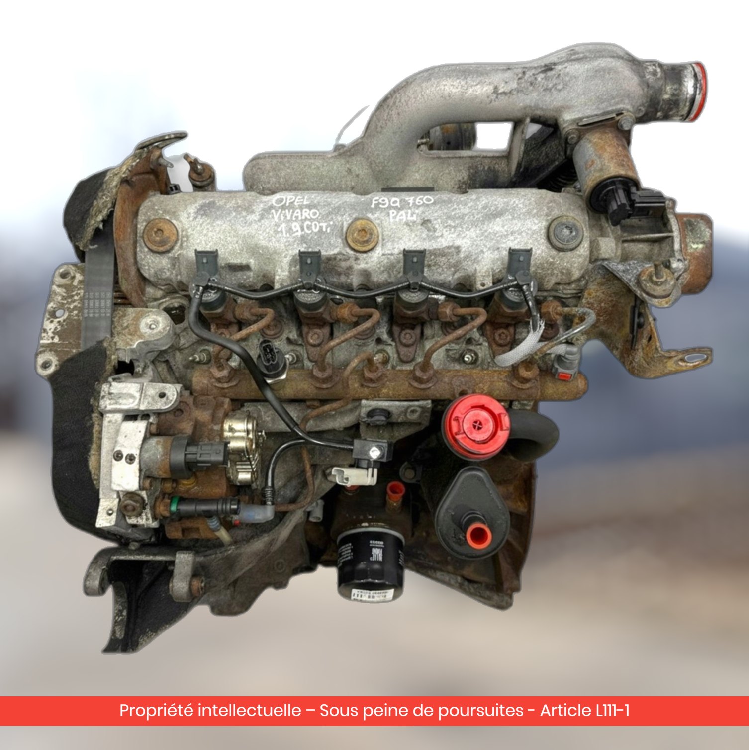Moteur Renault Trafic / Nissan Primastar / Opel Vivaro F9Q760 F9QU760 — occasion — vue 2