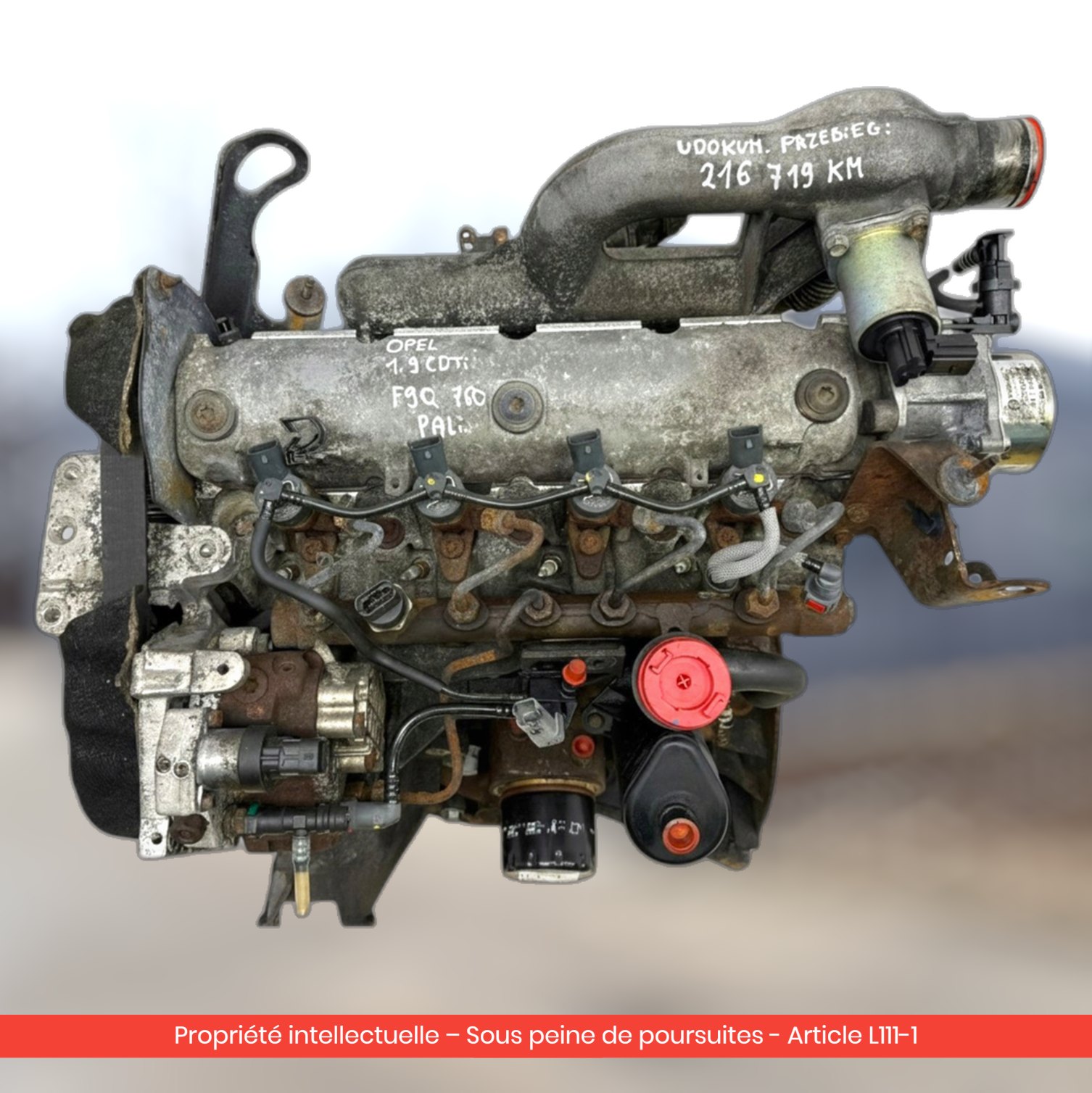 Moteur Renault Trafic / Nissan Primastar / Opel Vivaro F9Q760 F9QU760 — occasion — vue 1