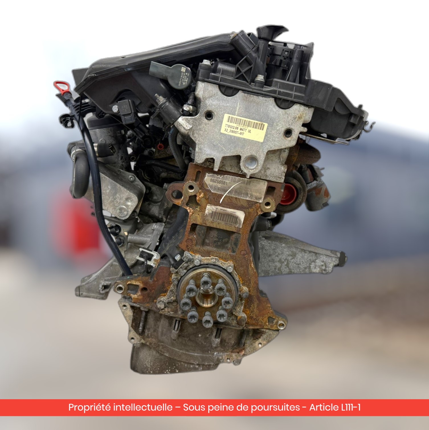 Moteur BMW E90 E91 E92 M47D20 204D4 — occasion — vue 2