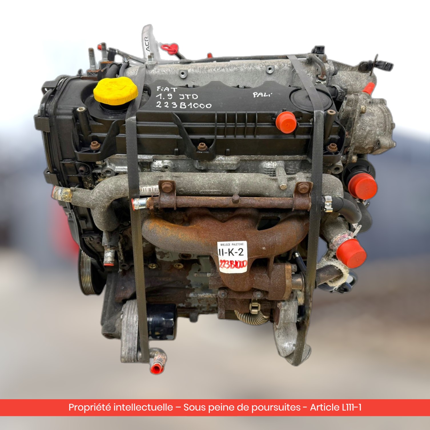 Moteur Fiat Doblo I JTD 223B1000 — occasion — vue 4