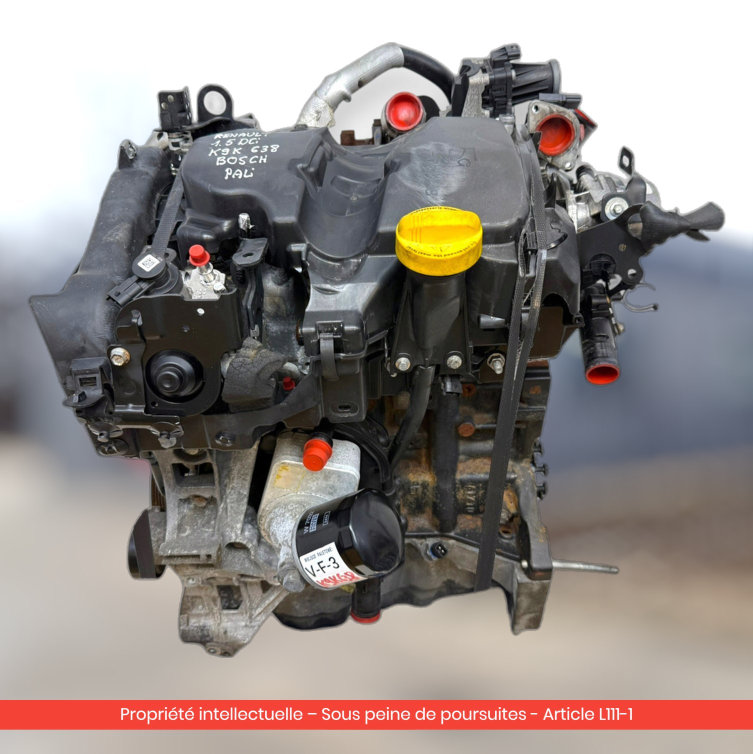 Moteur Renault Clio IV K9K638 — occasion — vue 3