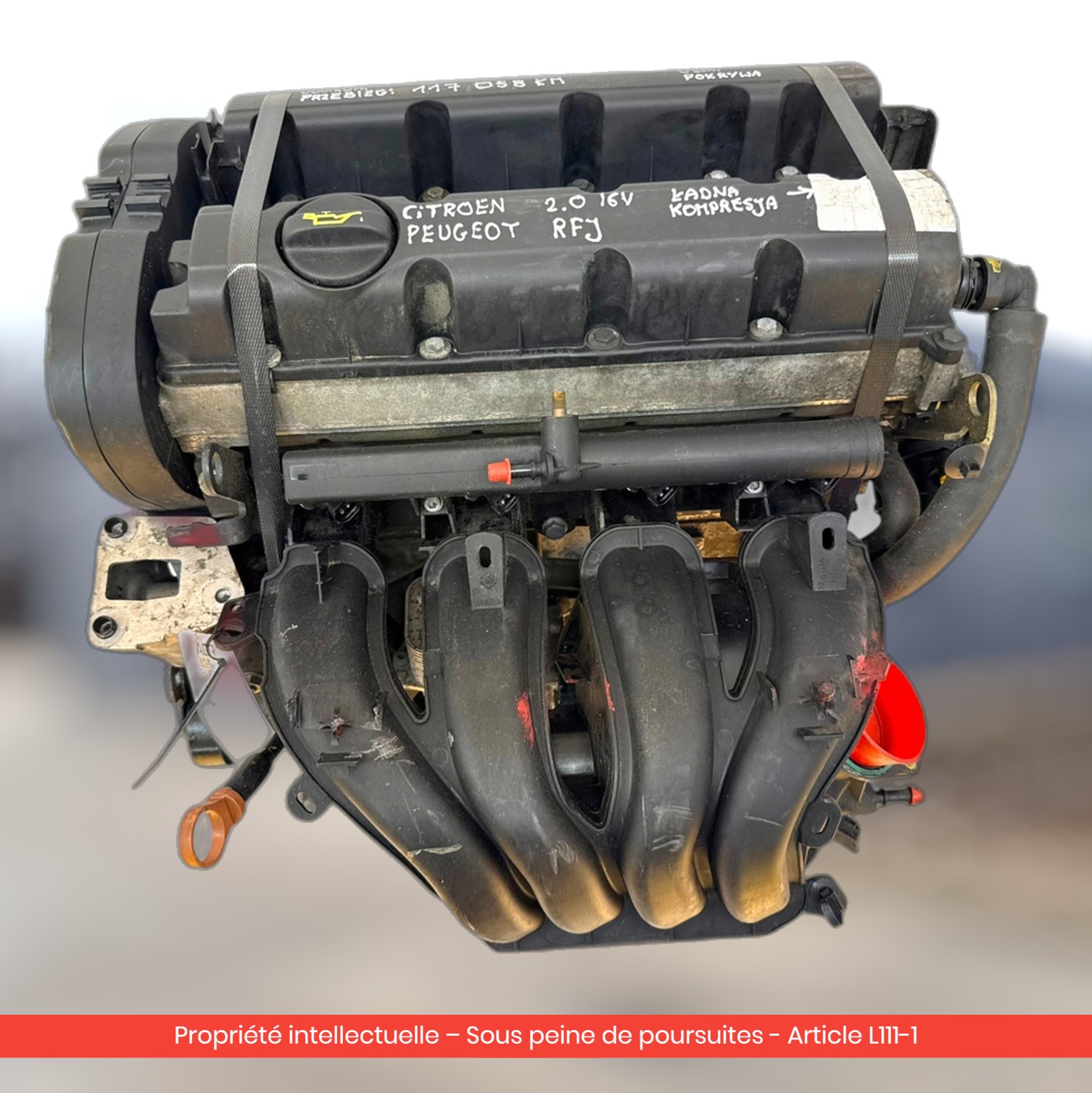 Moteur Peugeot 307 308 407 807 / Citroën C4 C5 C8 RFJ — occasion — vue 3
