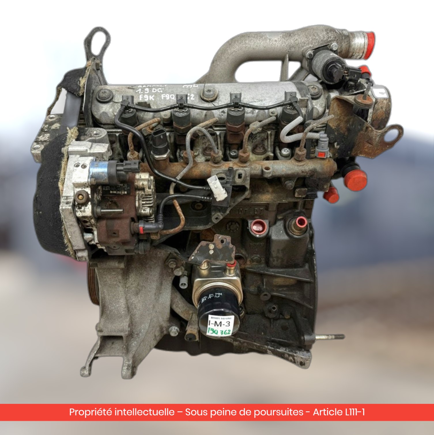 Moteur Renault Trafic / Opel Vivaro / Nissan Primastar F9Q762 F9QU762 — occasion — vue 2