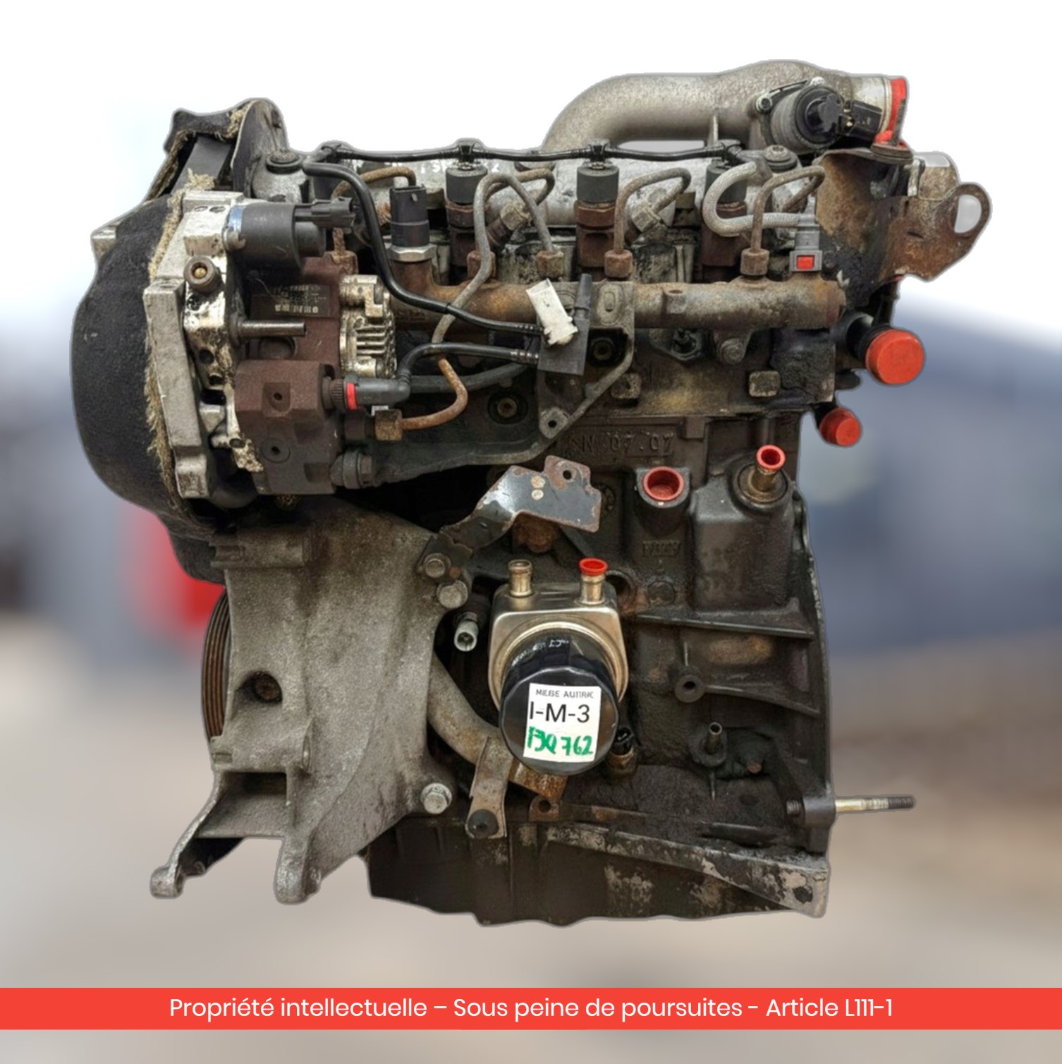 Moteur Renault Trafic / Opel Vivaro / Nissan Primastar F9Q762 F9QU762 — occasion — vue 3
