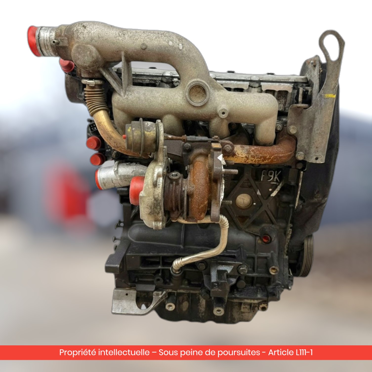 Moteur Renault Trafic / Opel Vivaro / Nissan Primastar F9Q762 F9QU762 — occasion — vue 4