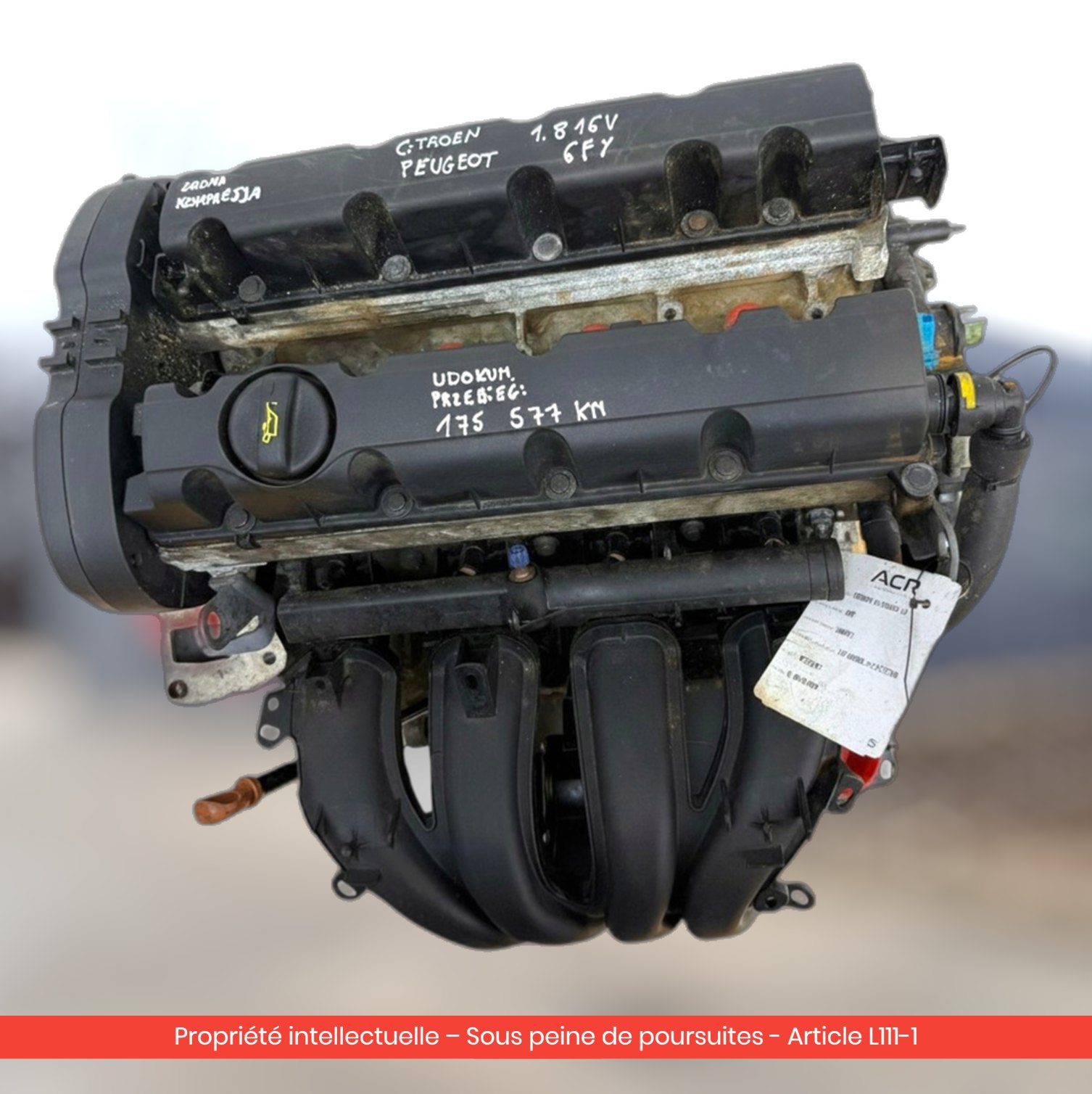 Moteur Citroën C4 / Peugeot 407 6FY — occasion — vue 3