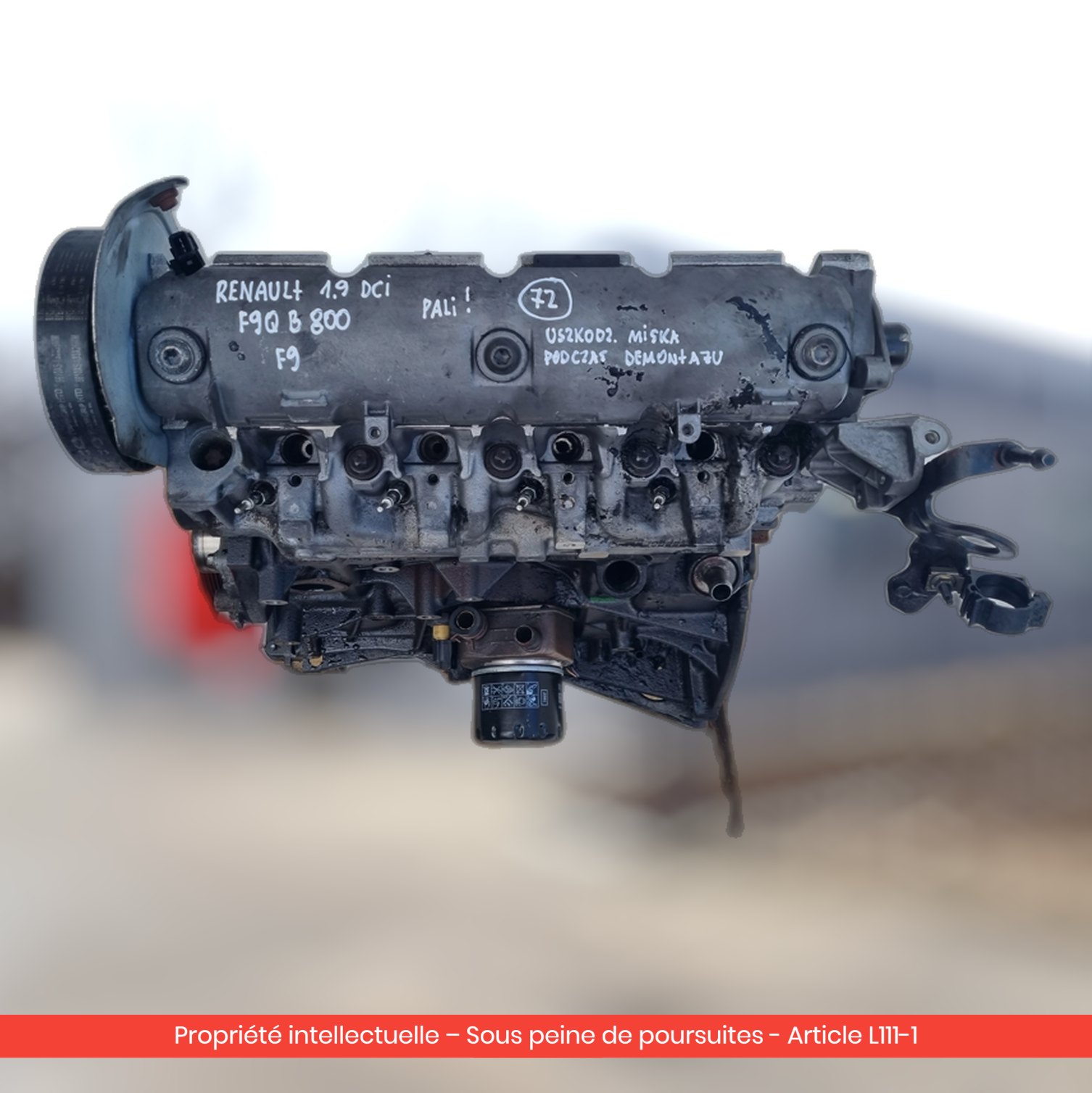 Moteur Renault Megane II F9Q800 F9QB800 — occasion — vue 3