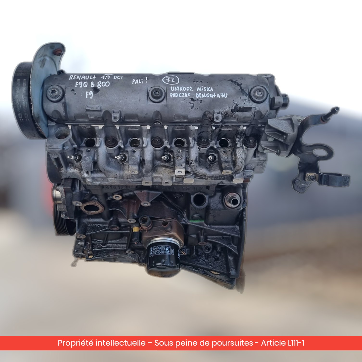 Moteur Renault Scenic II F9Q800 F9QB800 — occasion — vue 2