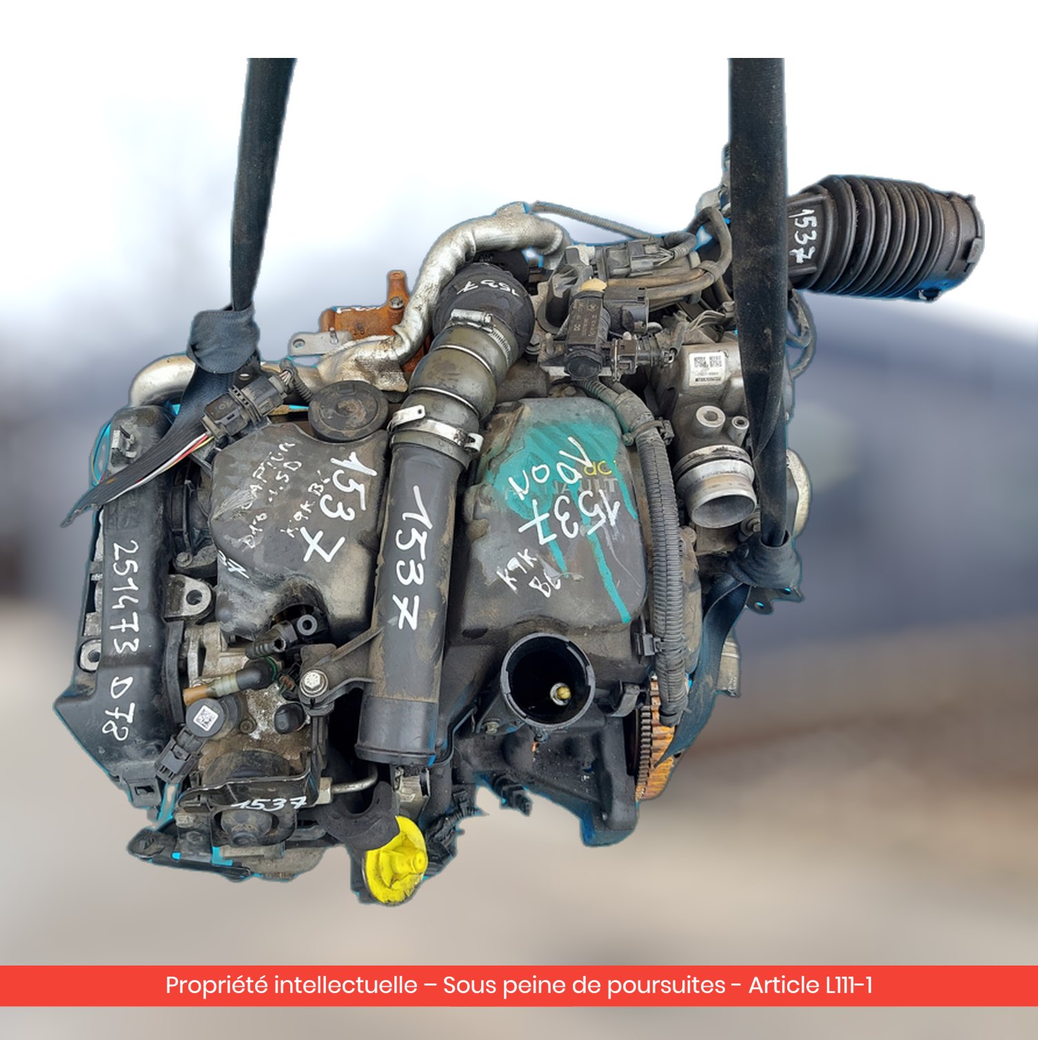 Moteur Nissan Note / Renault Clio IV / Captur K9KB608 — occasion — vue 4