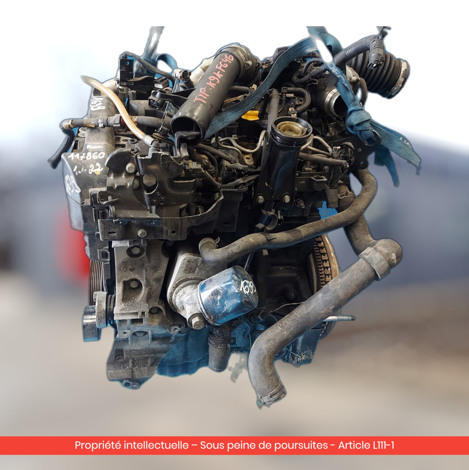 Moteur Nissan Qashqai II / Juke / Renault  K9KF646 — occasion — vue 3