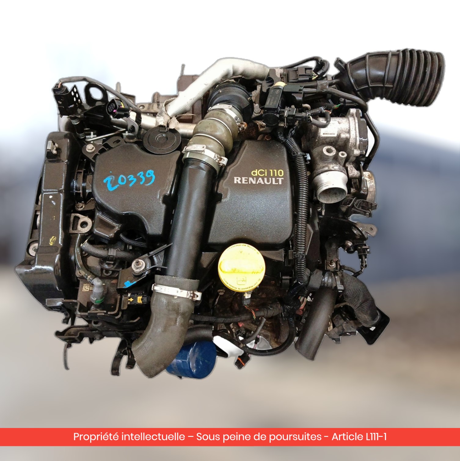 Moteur Nissan Qashqai II / Juke / Pulsar K9KA636 — occasion — vue 3