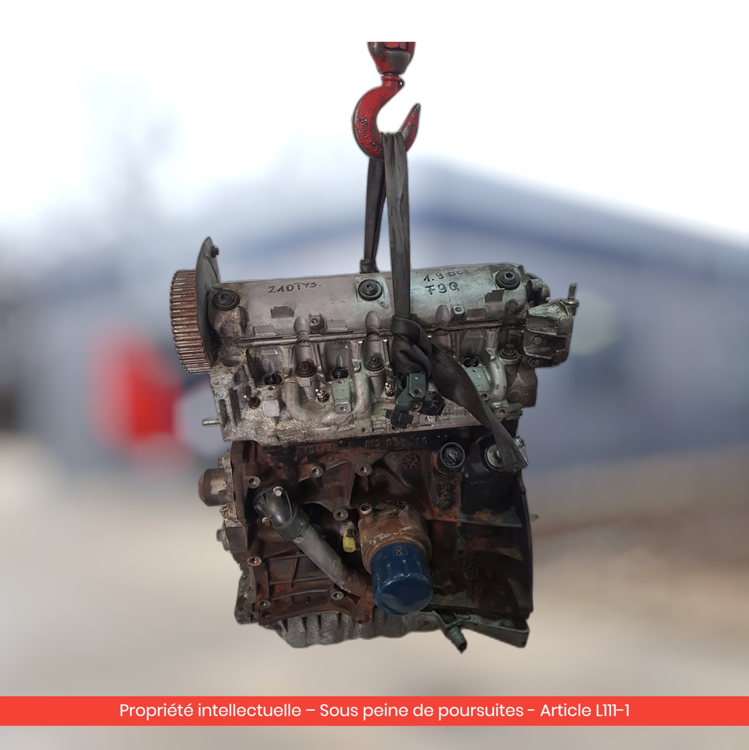 Moteur Renault Scenic II / Megane II F9QE804 — occasion — vue 3
